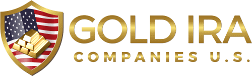 Logo with a shield featuring the American flag and gold bars, next to the text