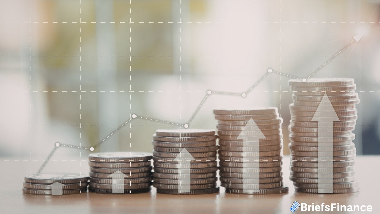 Return on equity chart showing growing investment returns