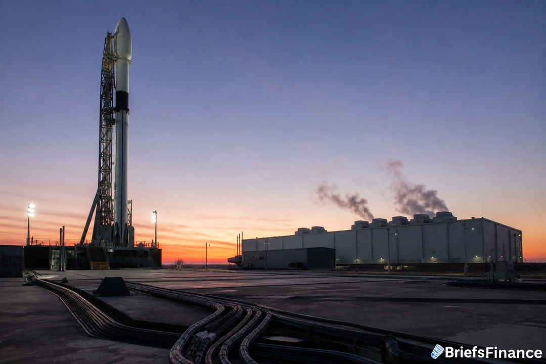 Photo: briefs.co SpaceX Accélère le Lancement de Ses Satellites de Calcul pour l'IA en 2027